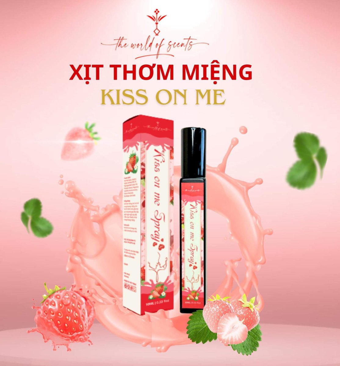 Xịt Thơm miệng vị Dâu tây