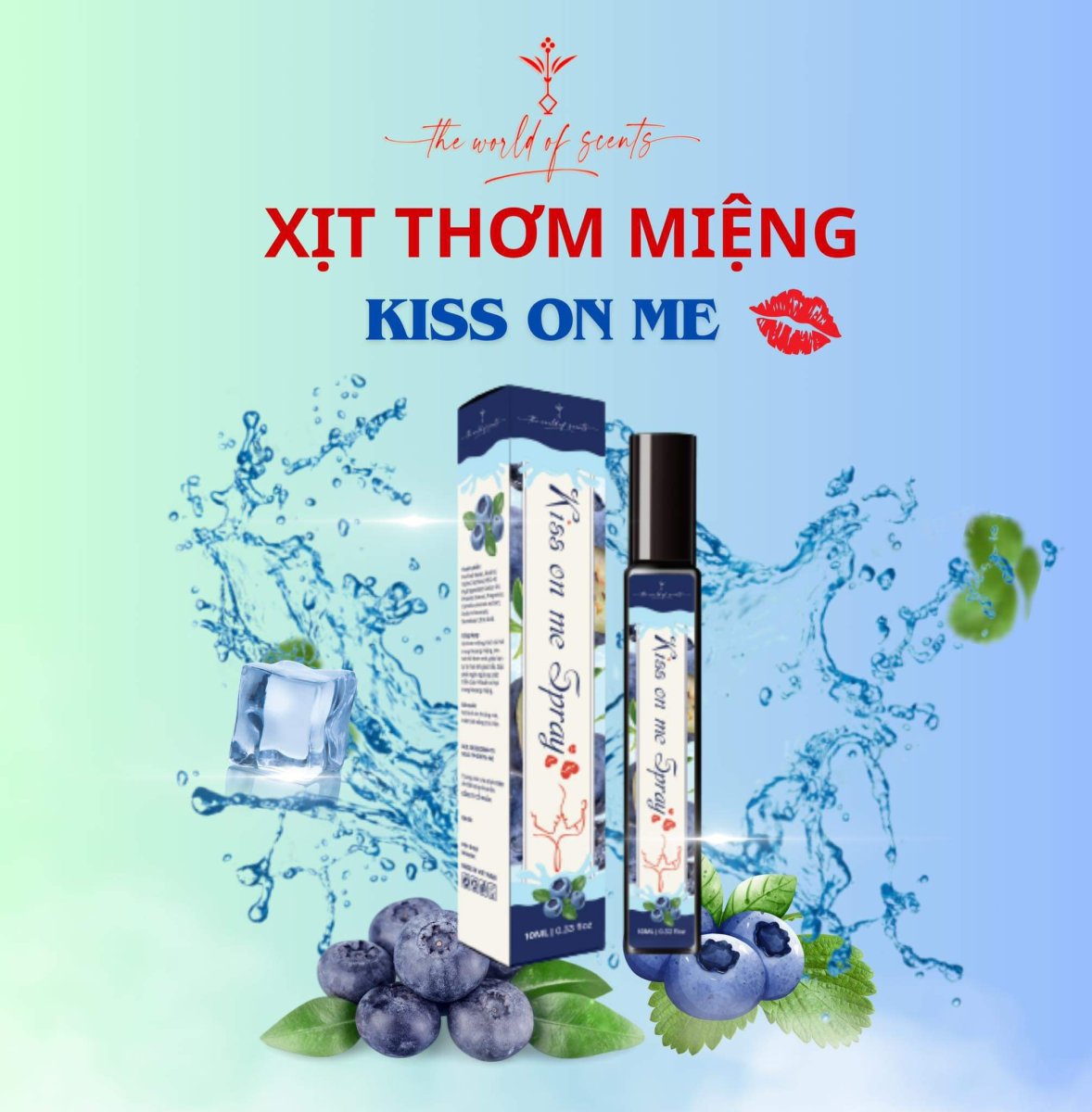 Xịt Thơm miệng vị Việt Quất